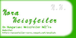 nora weiszfeiler business card